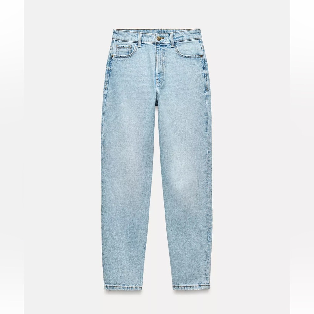 Zara High Waisted Mom Fit Jeans